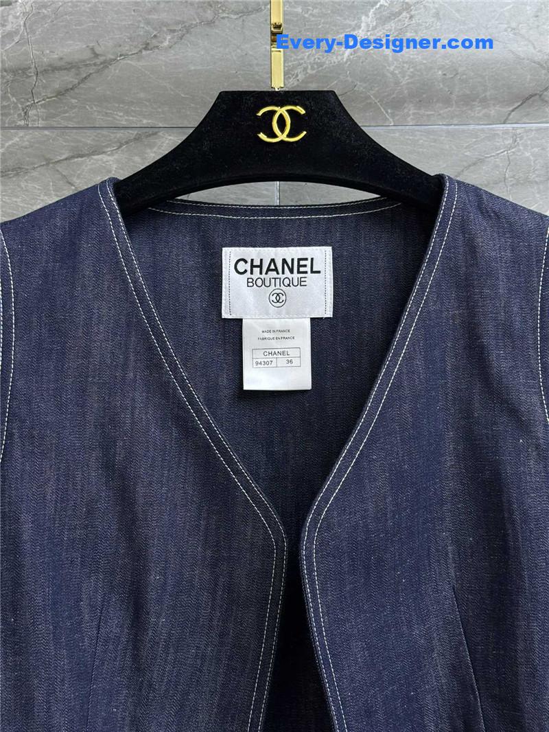 Ch**el denim vest replica designer clothing websites