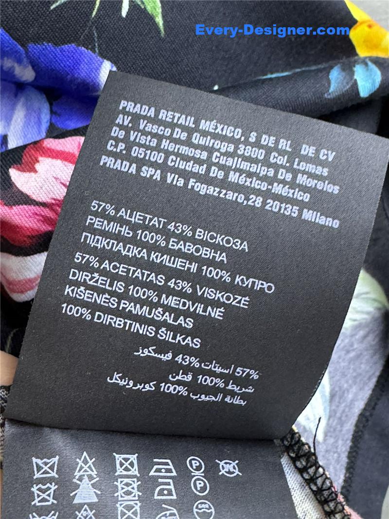 Pra*a floral print t-shirt replica d&g clothing