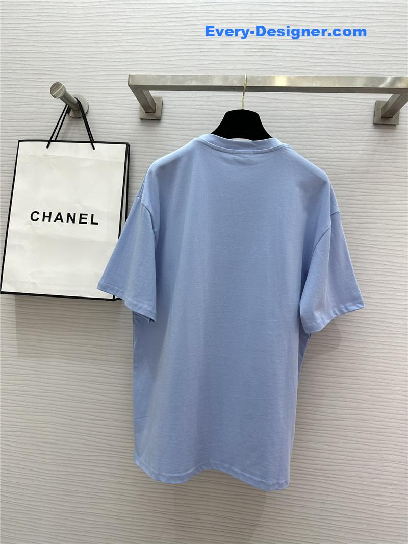 ch**el logo D1am0nd embellished t-shirt replica d&g clothing