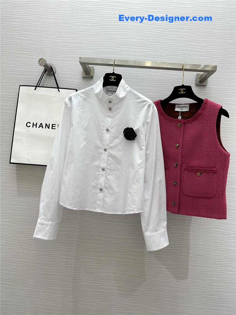 Ch**el jacquard stand collar shirt replica d&g clothing