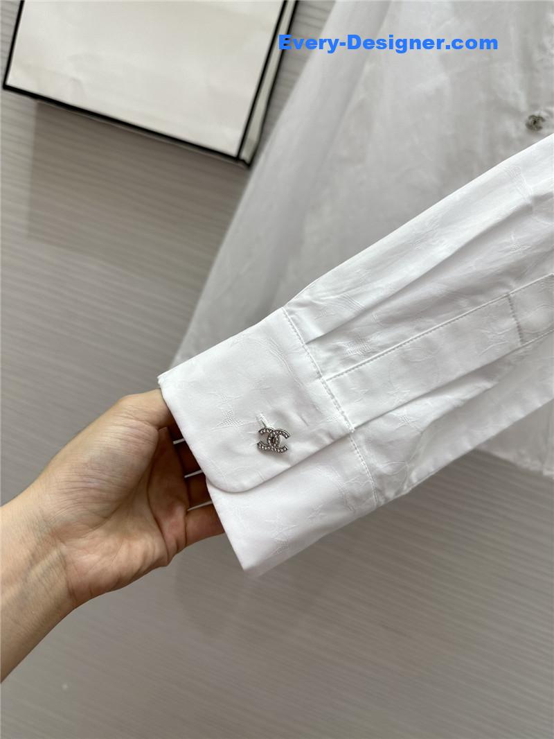 Ch**el jacquard stand collar shirt replica d&g clothing