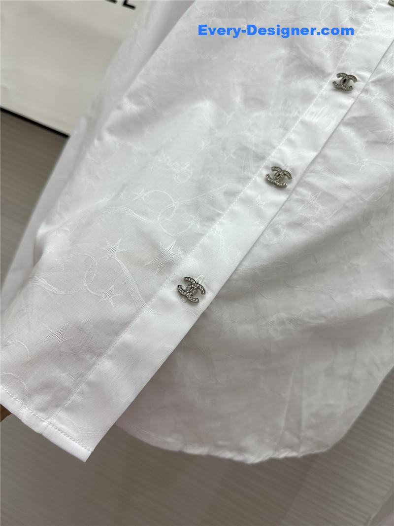 Ch**el jacquard stand collar shirt replica d&g clothing