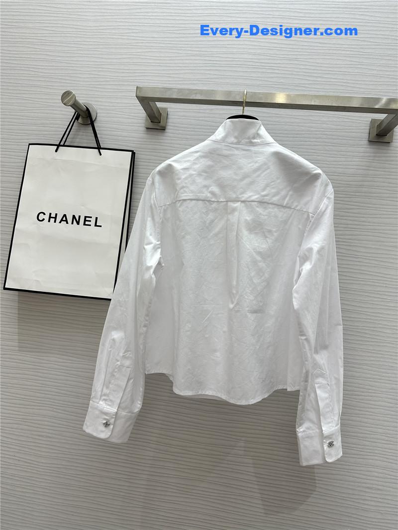 Ch**el jacquard stand collar shirt replica d&g clothing