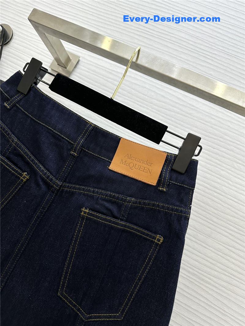 a1exa*der Mcqv*en denim skirt replica d&g clothing