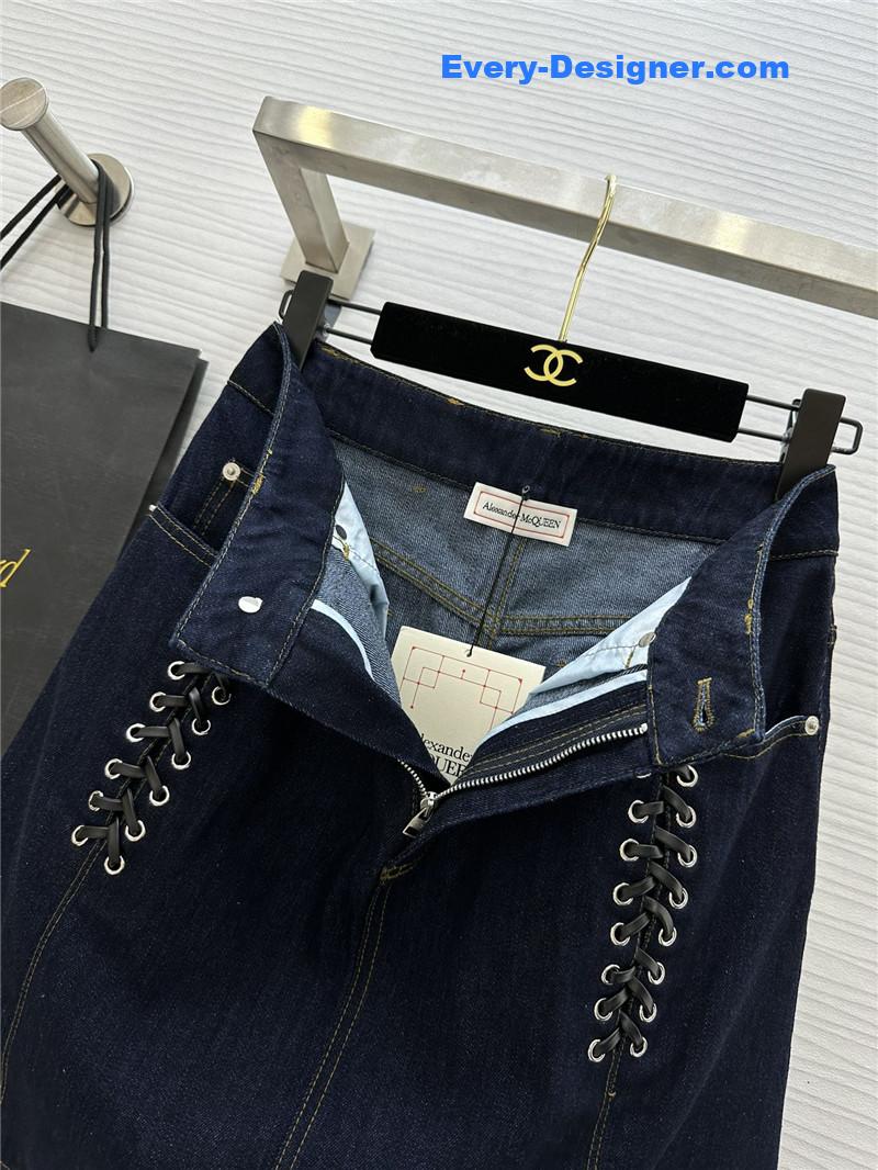 a1exa*der Mcqv*en denim skirt replica d&g clothing
