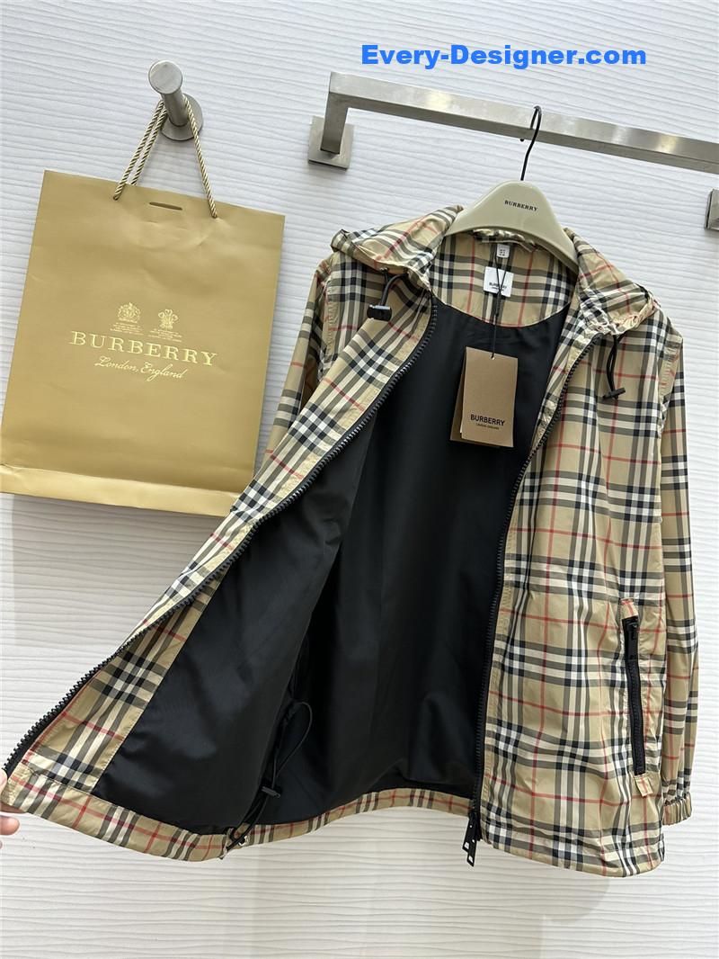 Bv*b*rry check hooded jacket replica clothing sites