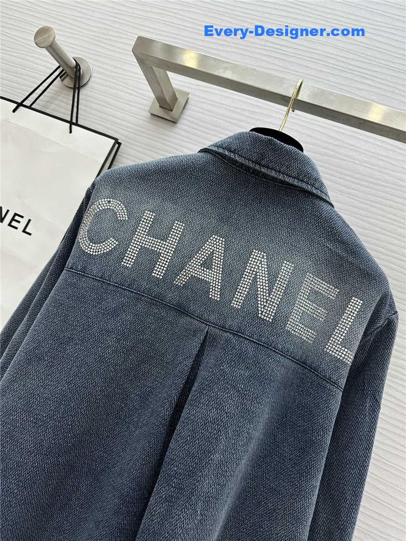 Ch**el denim shirt cheap replica designer clothes
