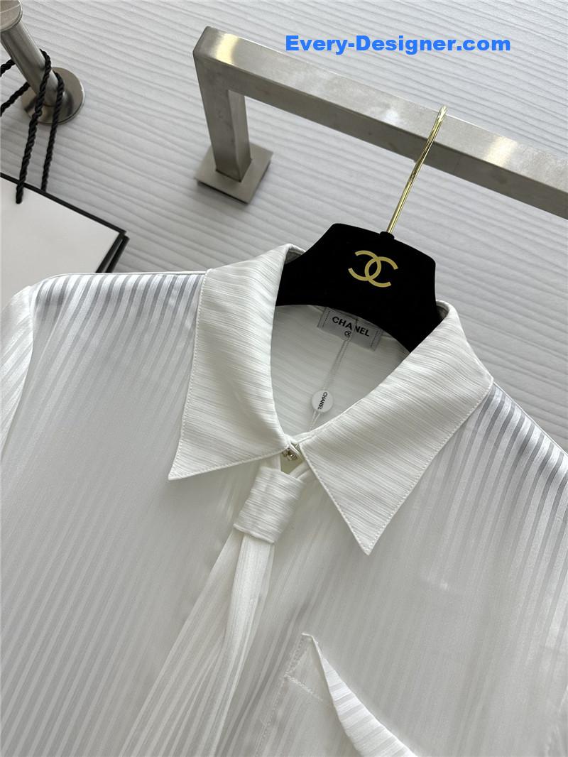 Ch**el embroidered ribbon shirt replica d&g clothing
