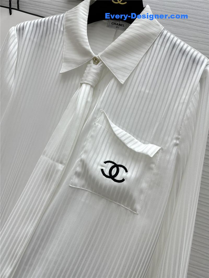 Ch**el embroidered ribbon shirt replica d&g clothing