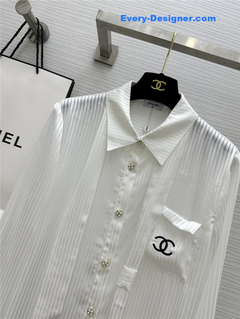 Ch**el embroidered ribbon shirt replica d&g clothing
