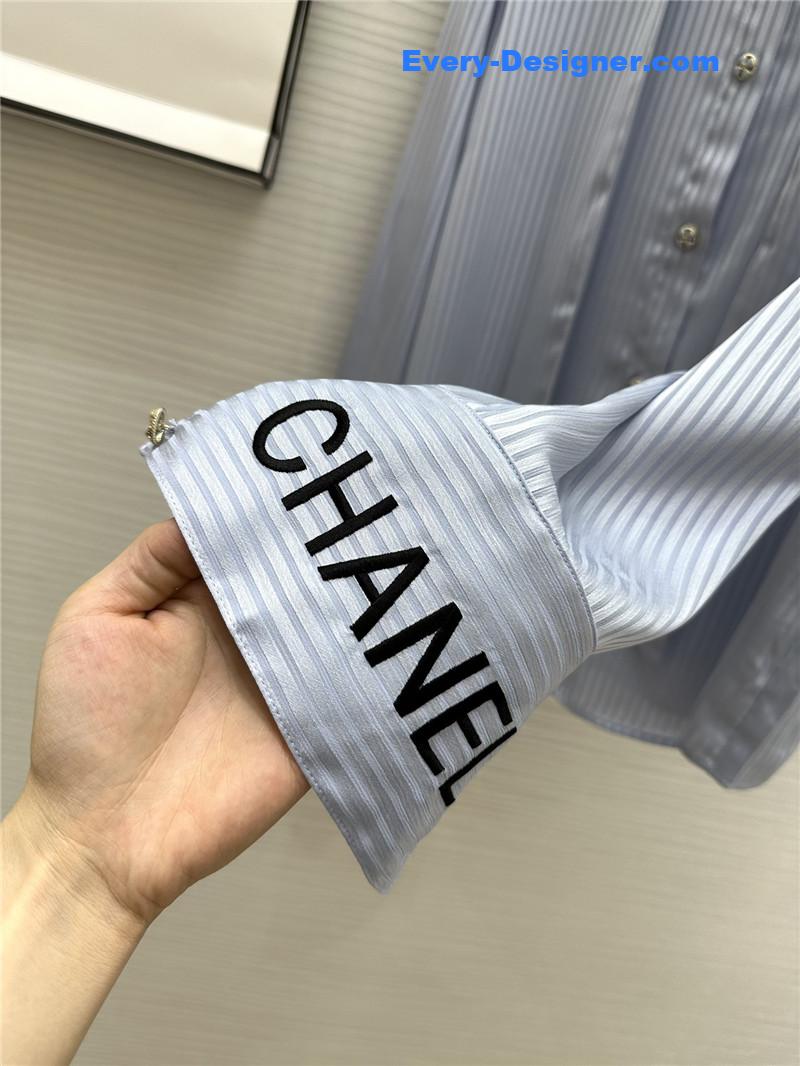 Ch**el embroidered ribbon shirt replica d&g clothing