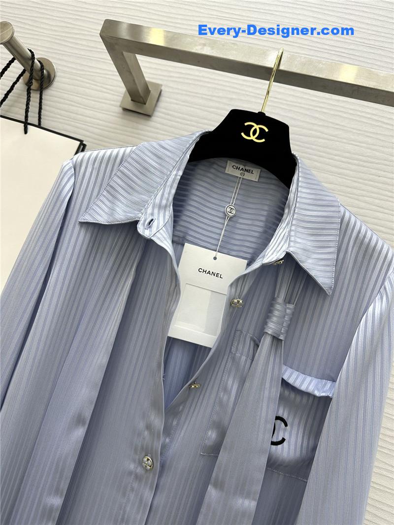 Ch**el embroidered ribbon shirt replica d&g clothing