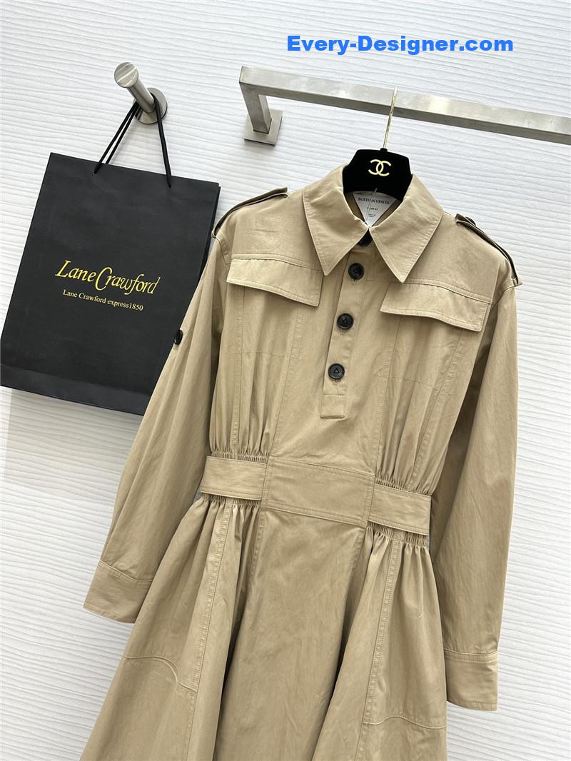 b0tt*ga Ven*ta khaki cotton work skirt replica clothes