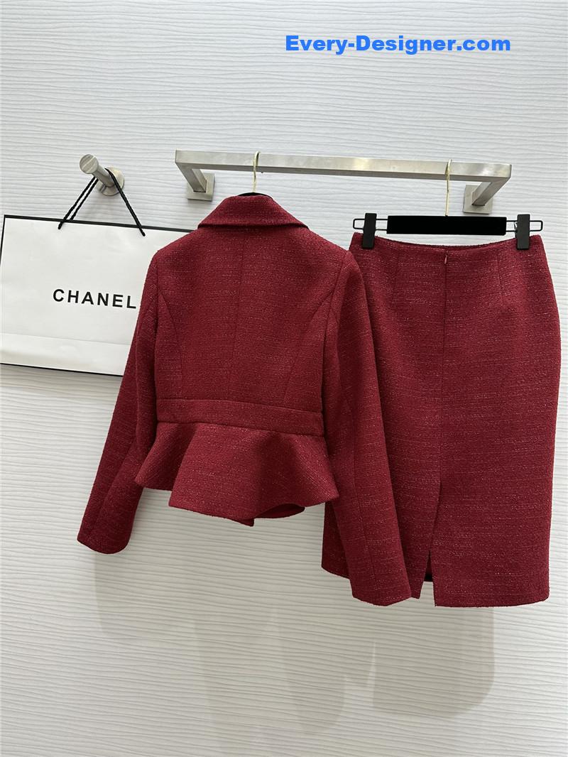 Ch**el soft tweed suit replica designer clothing websites