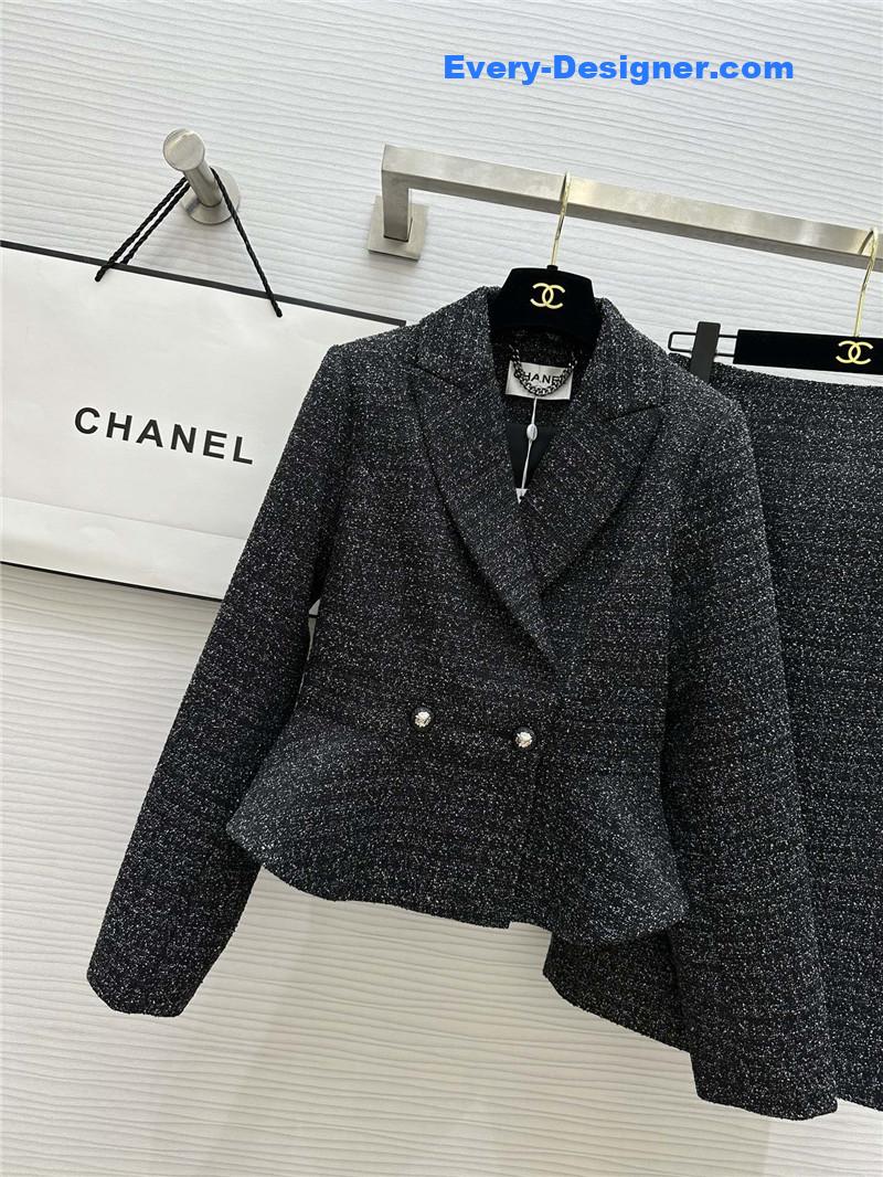 Ch**el soft tweed suit replica designer clothing websites