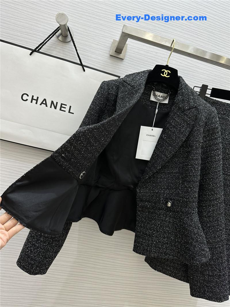 Ch**el soft tweed suit replica designer clothing websites