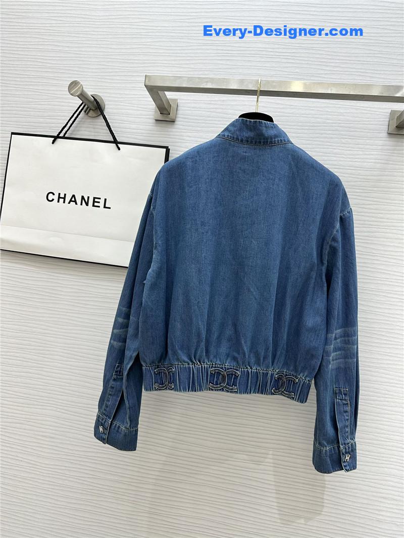 Ch**el waist long sleeve denim top replica clothing sites