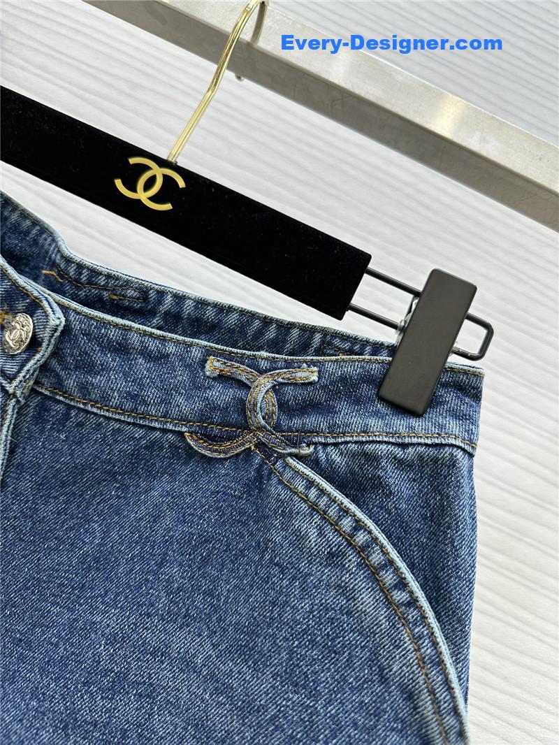 Ch**el embroidered jeans replica d&g clothing