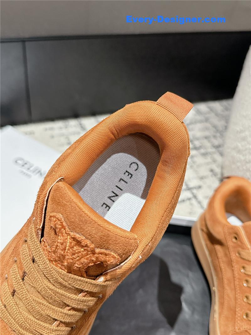 Ce1i*e brown suede huntington low lace-up sneakers