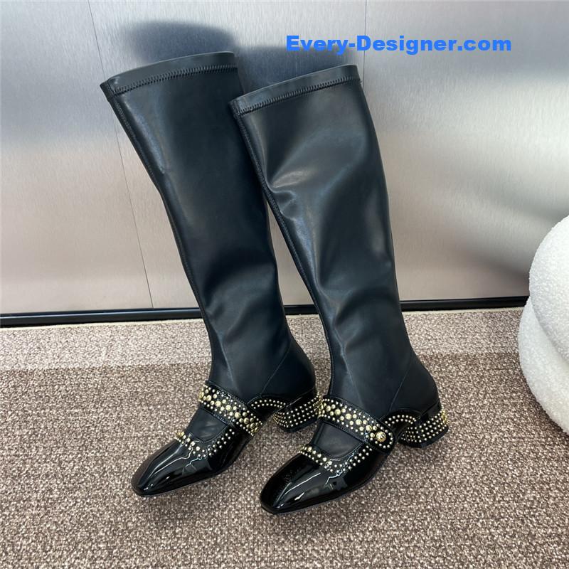 D10r women’s belle-d heeled keen high boots in black