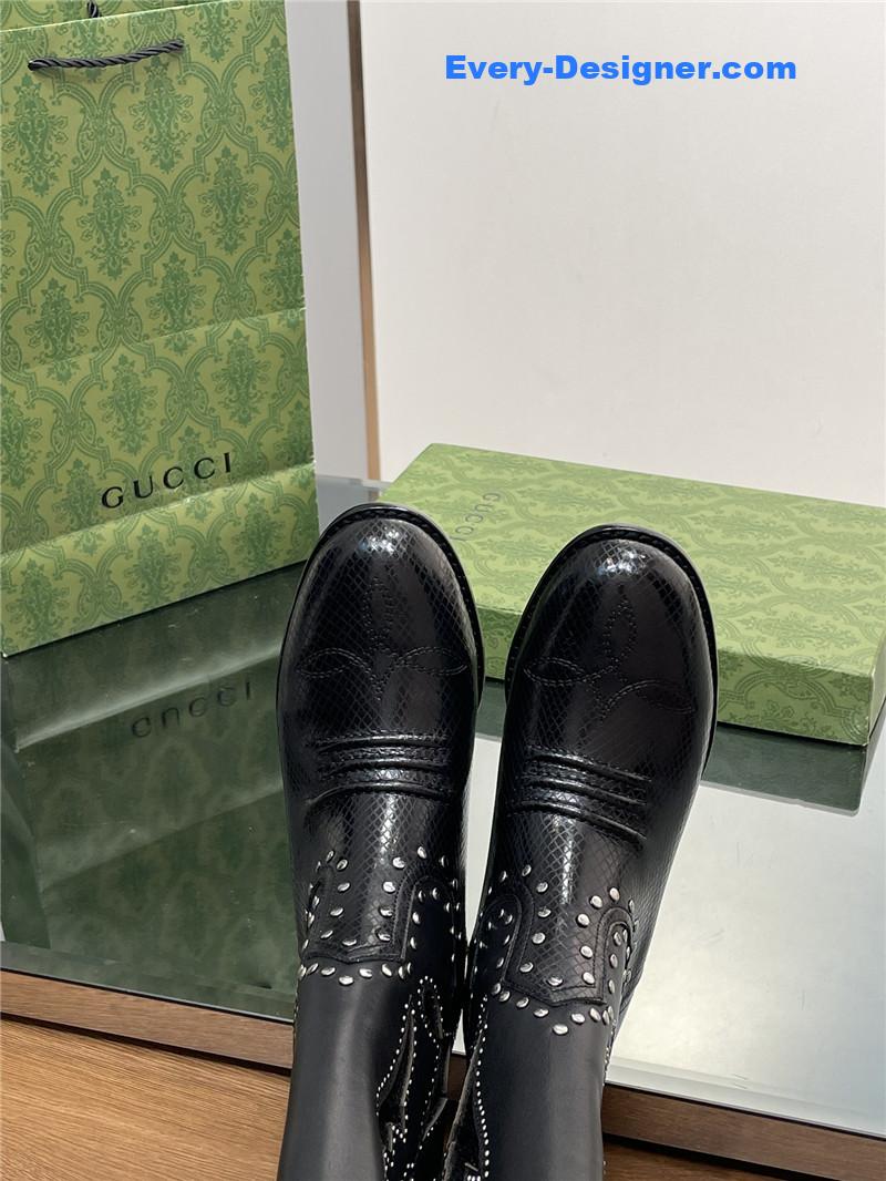 Gvc*1 gg embroidered studded keen high boots