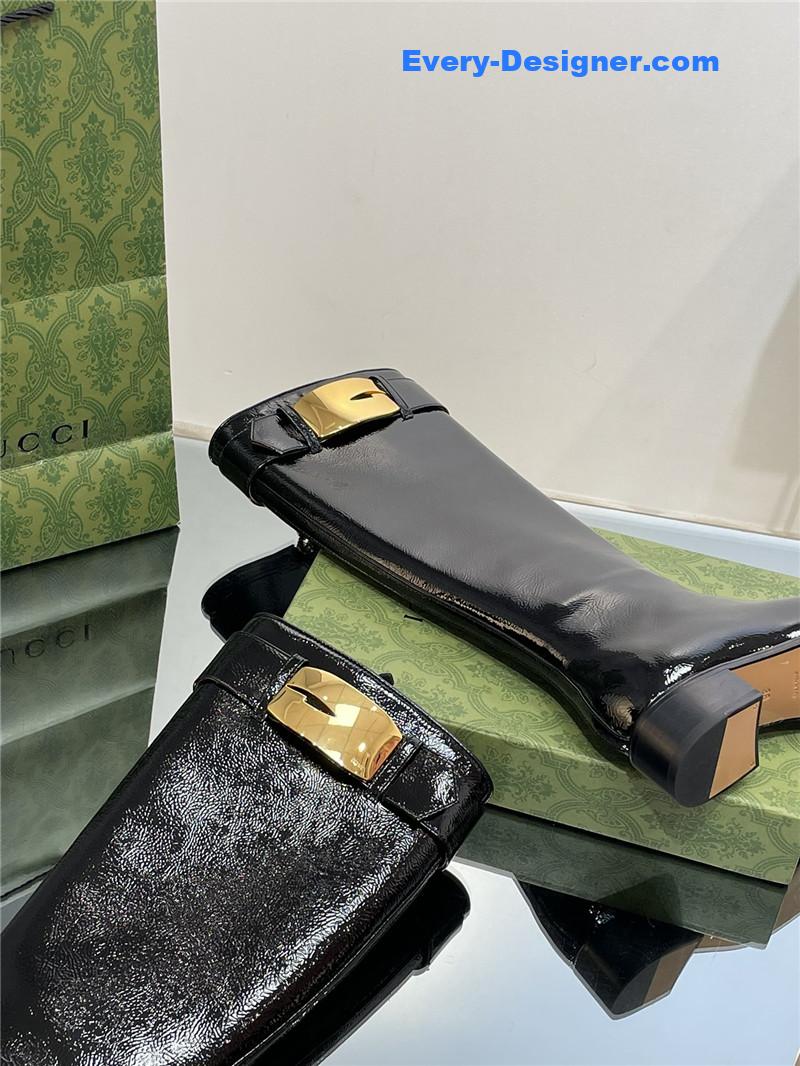 Gvc*1 retro g 35mm wax leather keen high boots