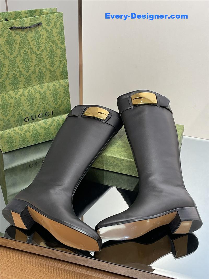 Gvc*1 retro g 35mm leather keen high boots