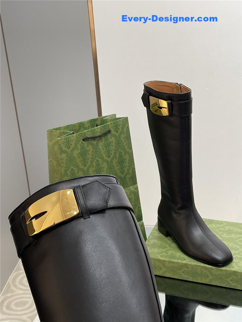 Gvc*1 retro g 35mm leather keen high boots