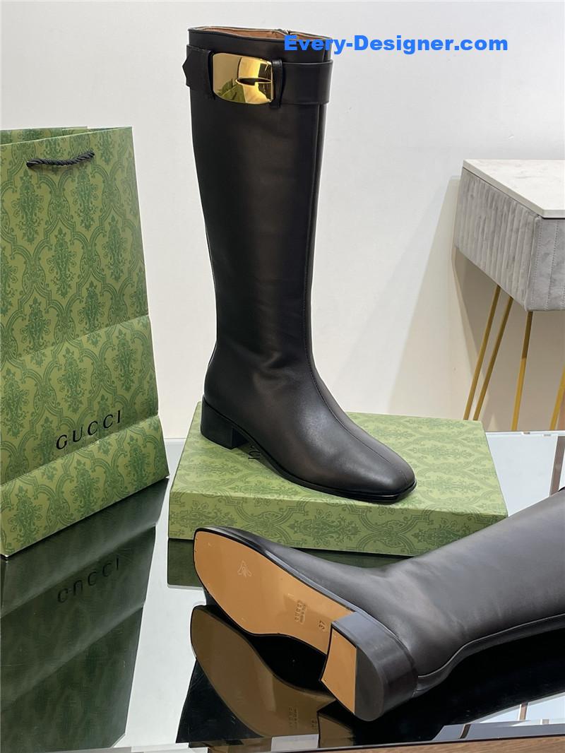 Gvc*1 retro g 35mm leather keen high boots