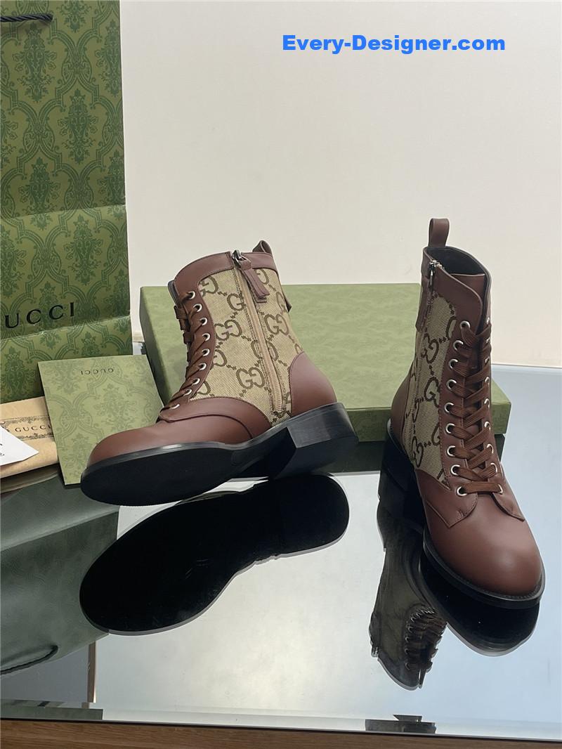 Gvc*1 maxi gg lace-up boots in brown