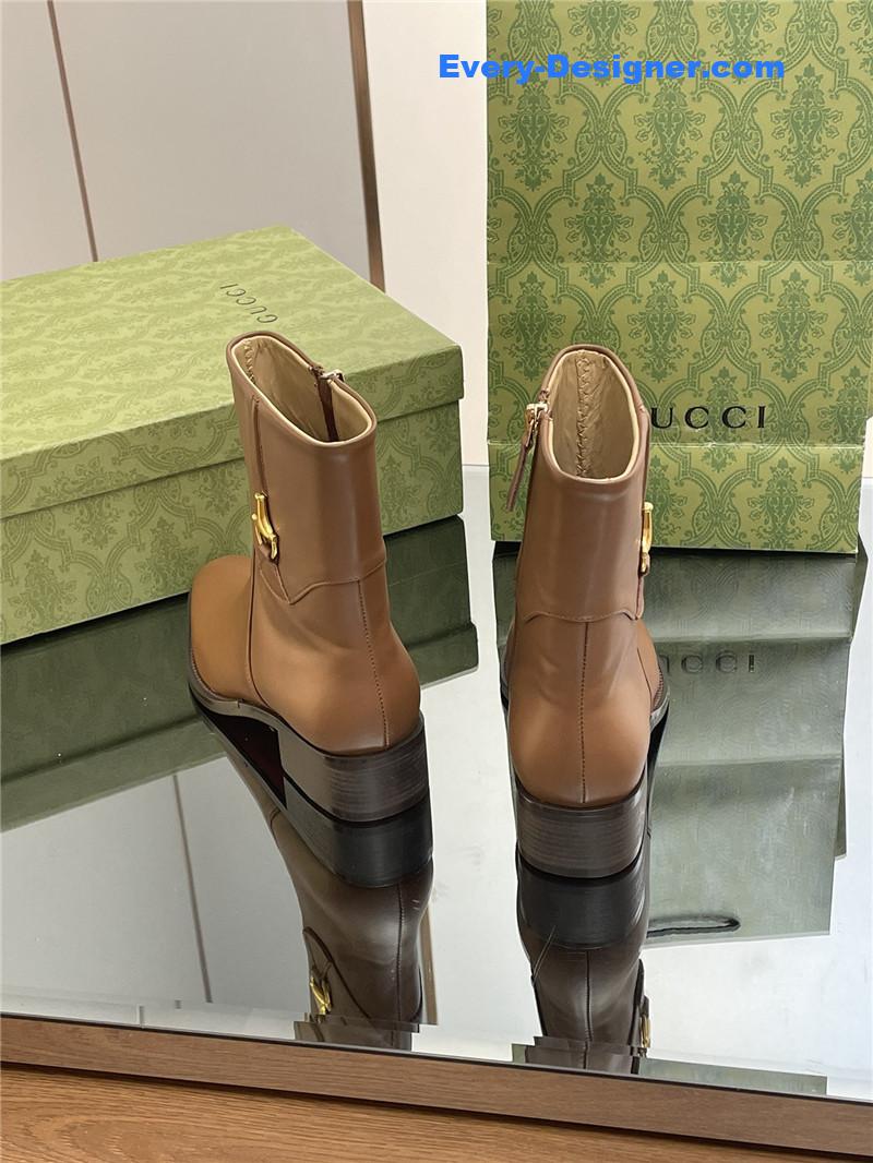 Gvc*1 horsebit-detail 45mm leather ankle boot