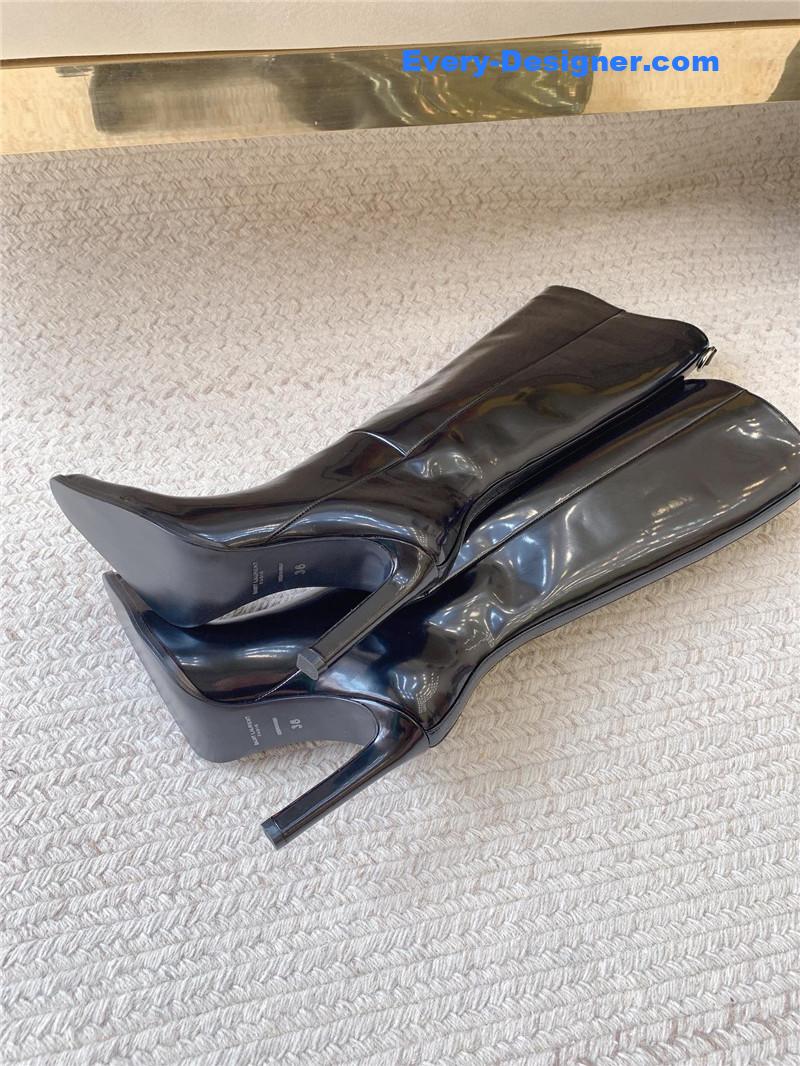 Sa1nt Lau*nt nina high leather boots
