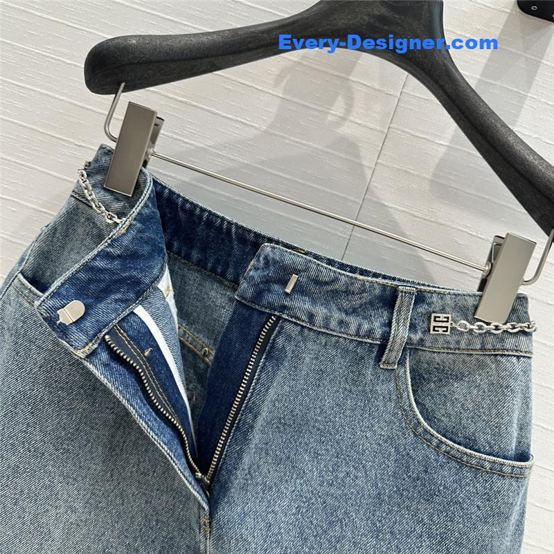 Givenchy metal chain buckle denim skirt replica D & G Clothing