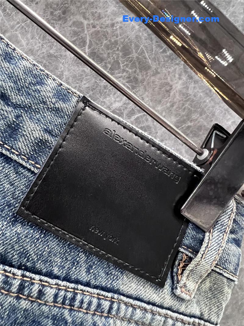 A1exa*der wang letters print denim trousers replica d & g clothing