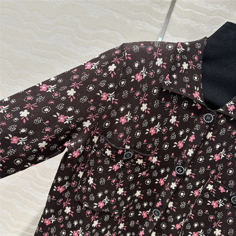 Ch**el glitter knitted lapel coat replica designer clothes