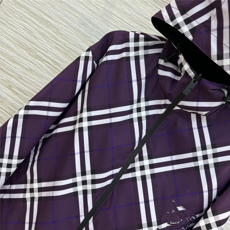 Bv*b*rry hooded check trench coat replica designer clothes