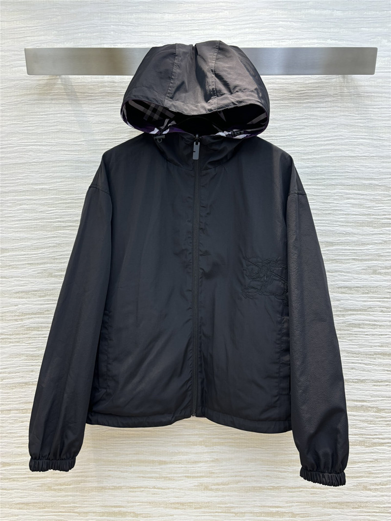 Bv*b*rry hooded check trench coat replica designer clothes