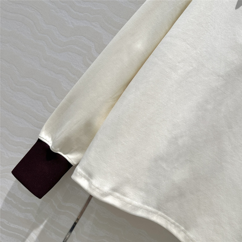 Pra*a sports lapel sweatshirt replica designer clothes