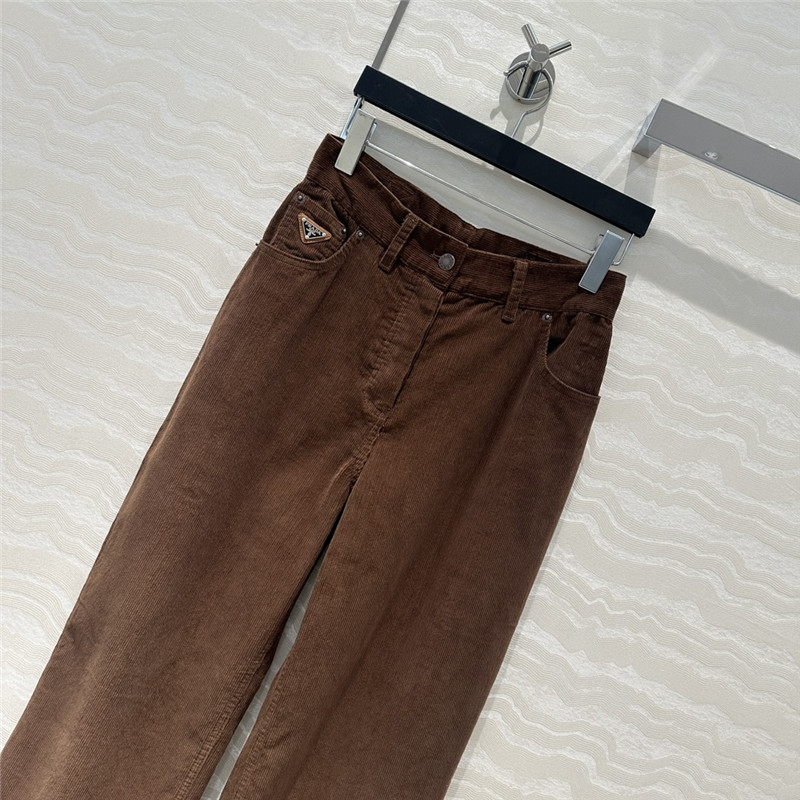 Pra*a corduroy straight pants replica d&g clothing