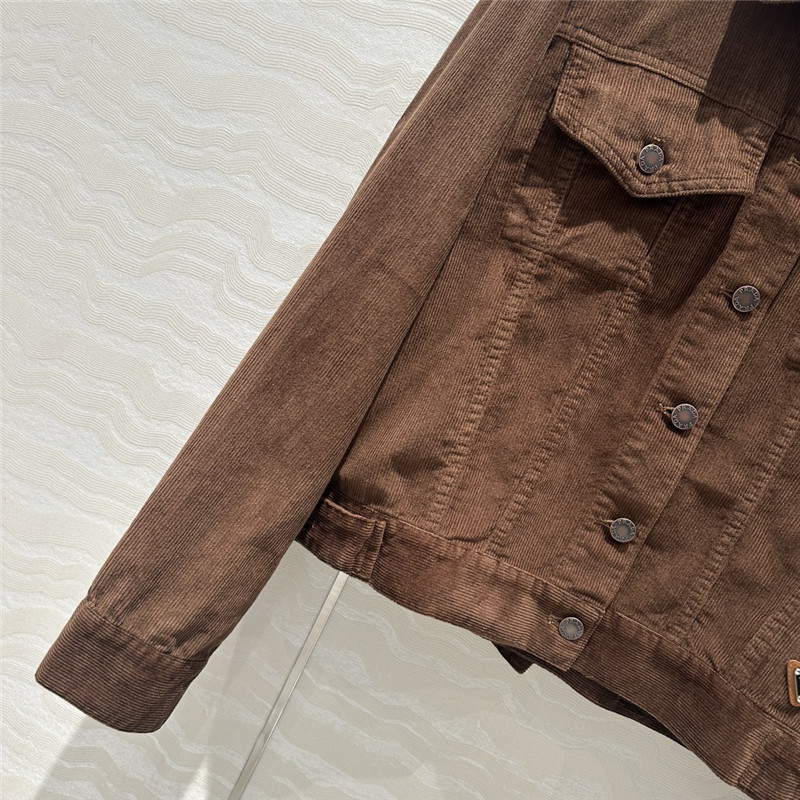 Pra*a corduroy jacket replica designer clothes