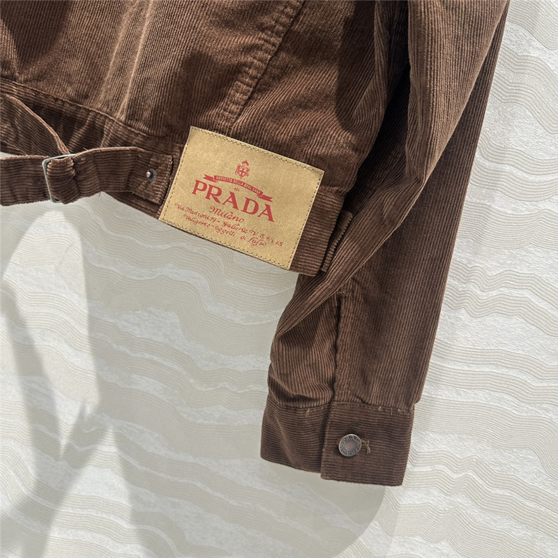 Pra*a corduroy jacket replica designer clothes