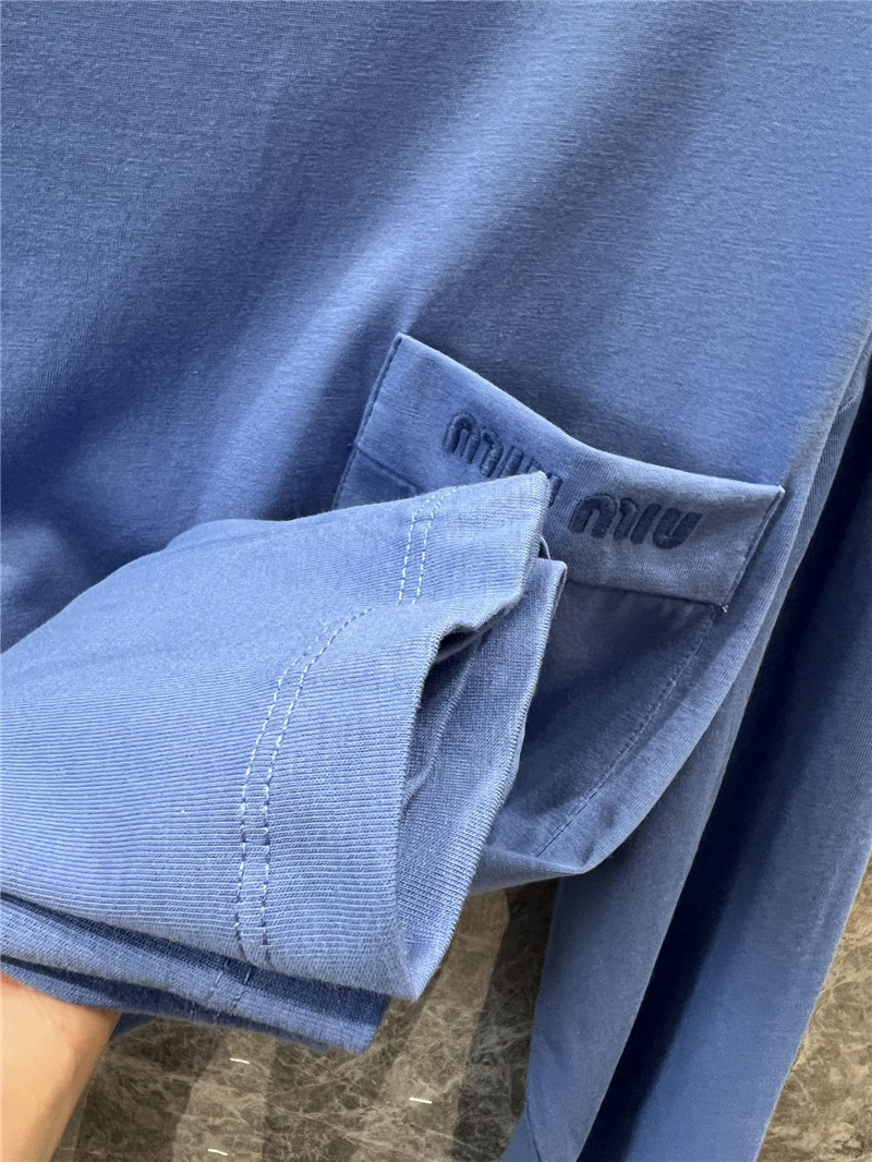 M1um1u round neck long sleeve t-shirt cheap replica designer clothes