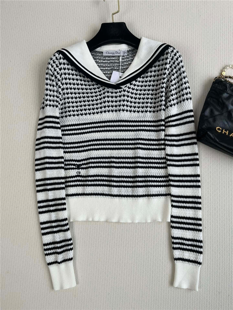 D10r navy collar knitted long sleeve replicas clothes