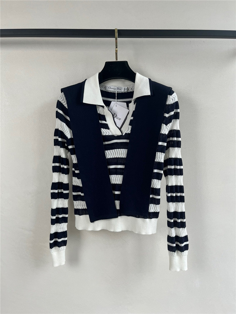 D10r navy collar knitted long sleeve replicas clothes