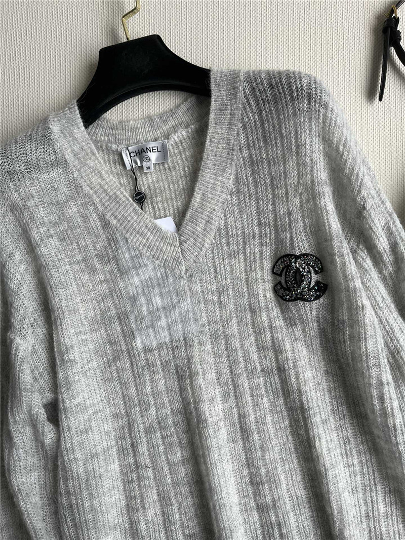 Ch**el embroidered knitted top replica clothing sites