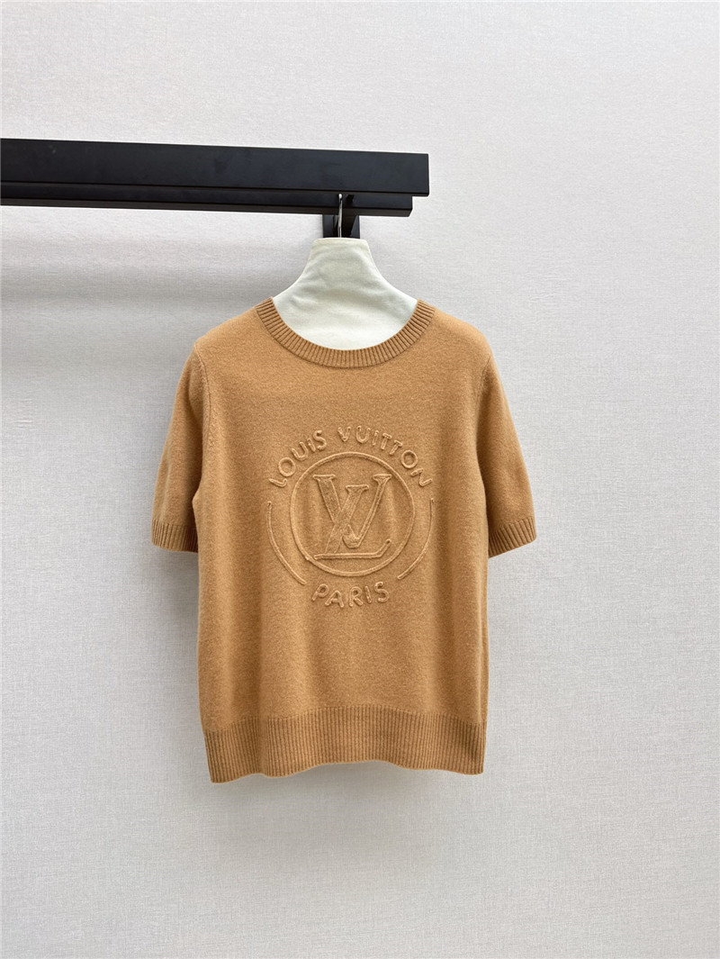 louis vuitton LV knitted short-sleeved top replicas clothes