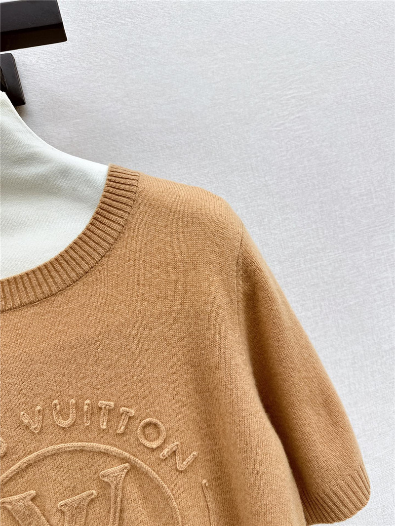 louis vuitton LV knitted short-sleeved top replicas clothes