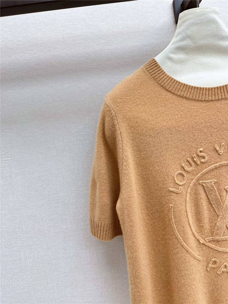 louis vuitton LV knitted short-sleeved top replicas clothes