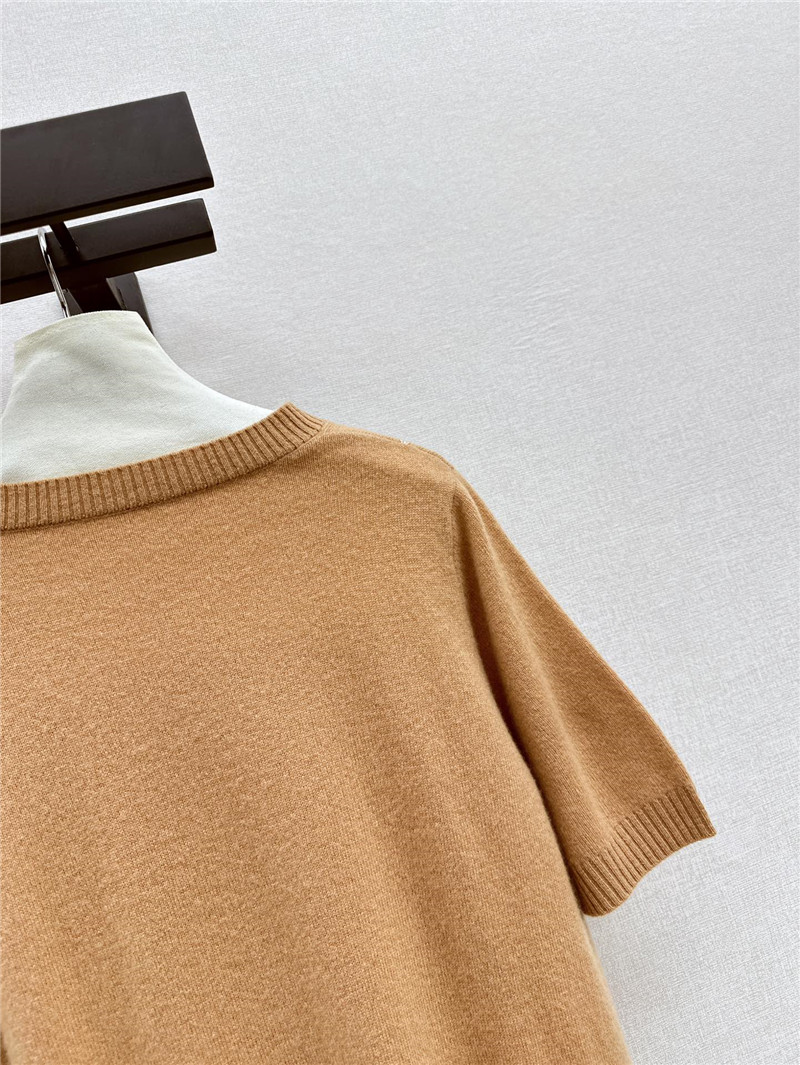 louis vuitton LV knitted short-sleeved top replicas clothes