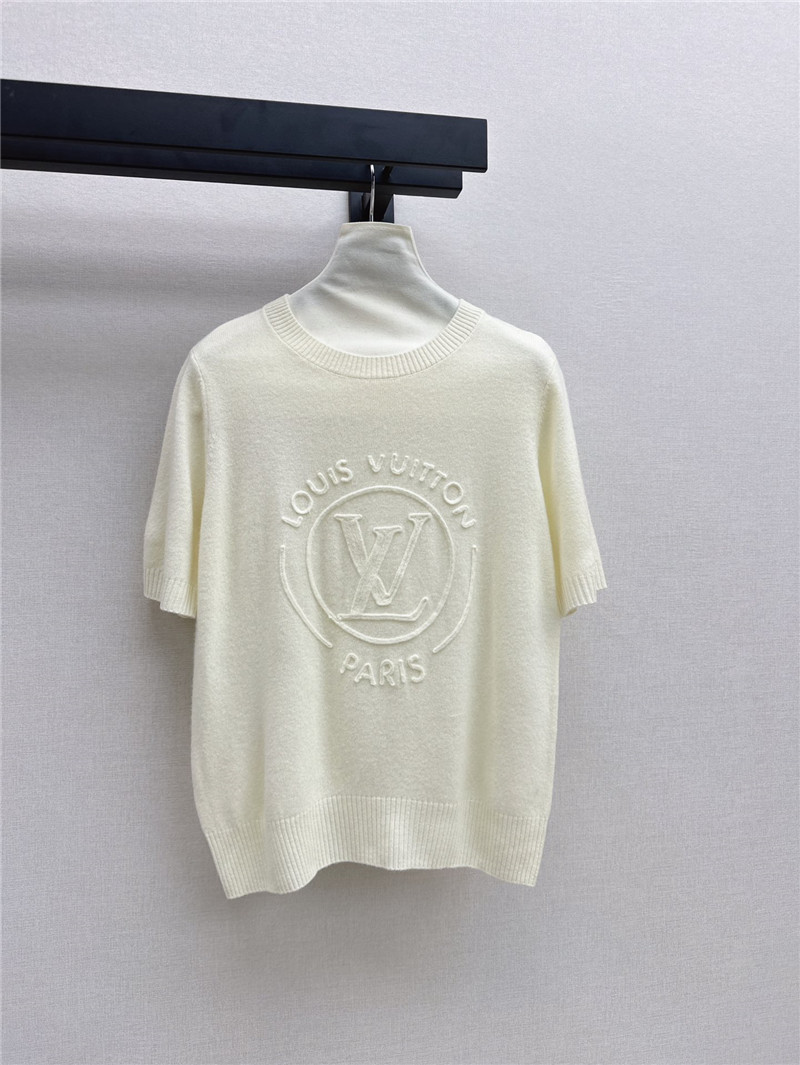 louis vuitton LV knitted short-sleeved top replicas clothes